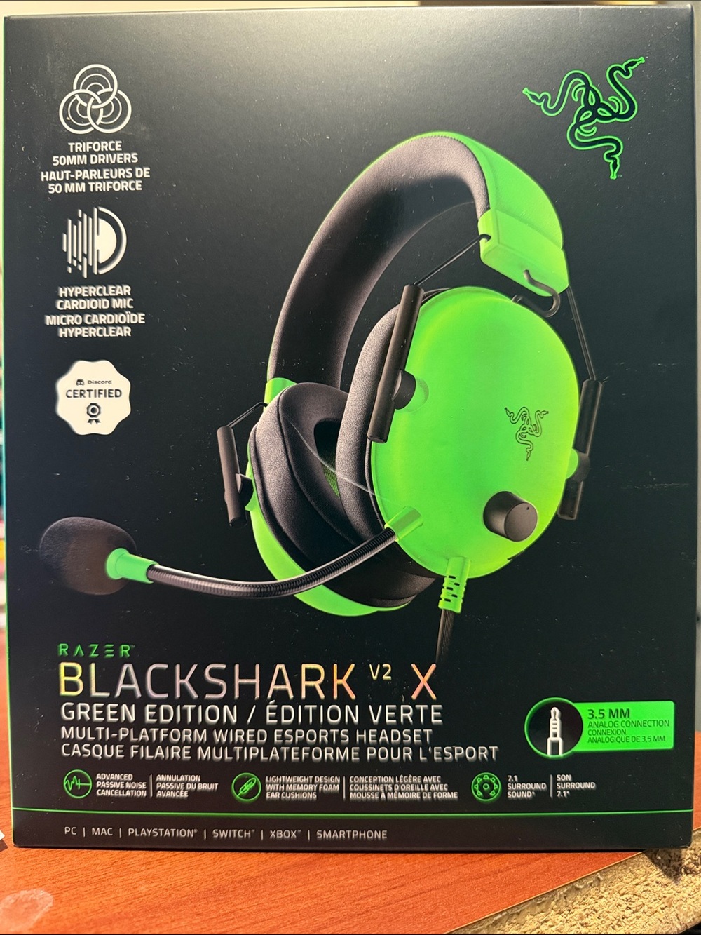 Razer BlackShark V2 X Green Wired Esports Headset